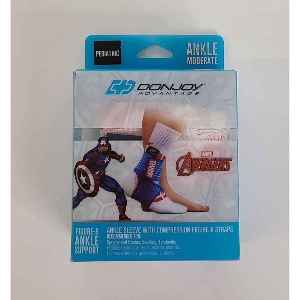 New Marvel Avengers Pediatric Figure 8 Ankle Support Compression Sleeve